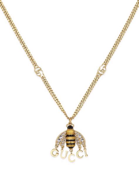 designer bee necklace Gucci